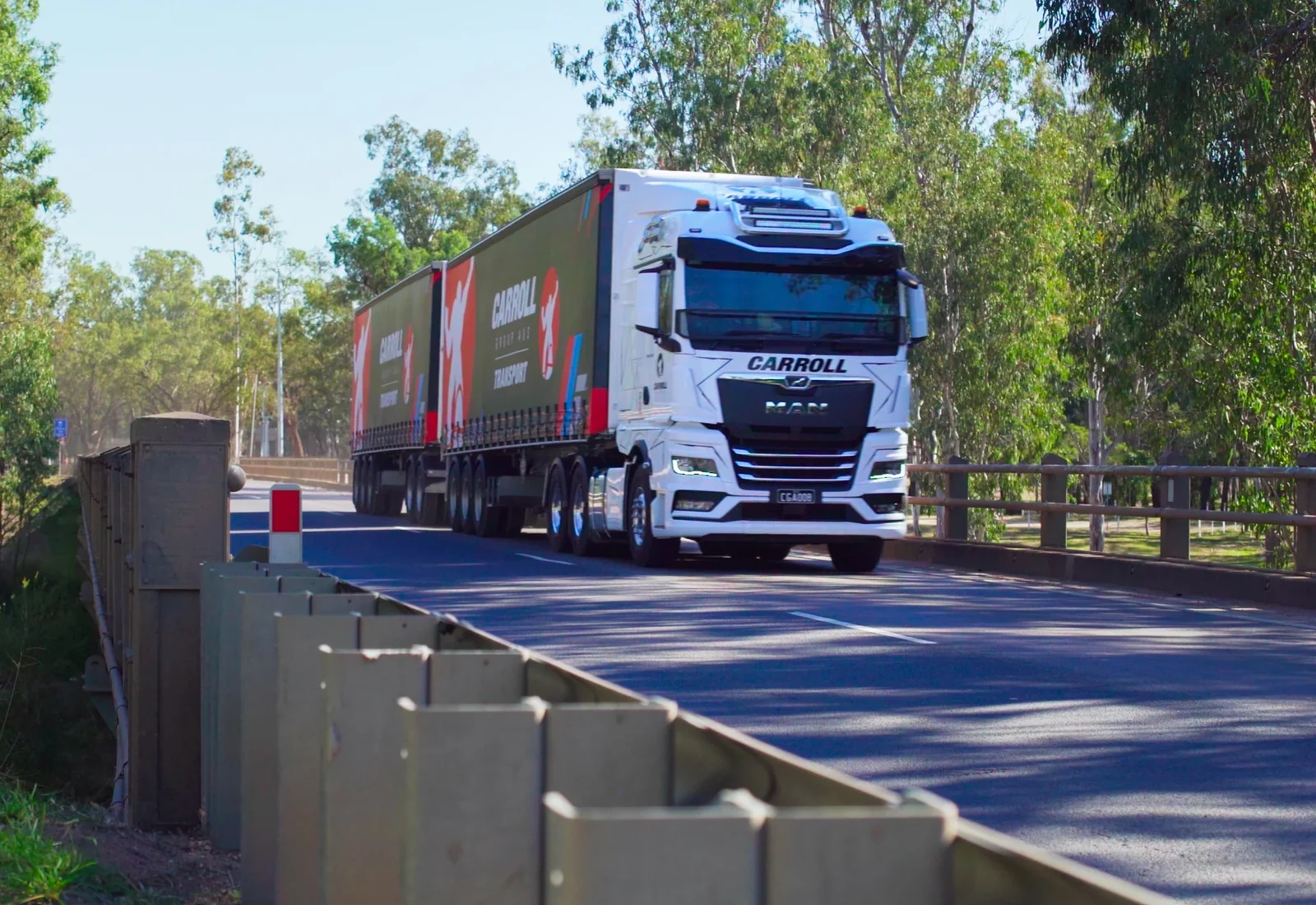 Carroll Group Australia truck travelling on an Australian road