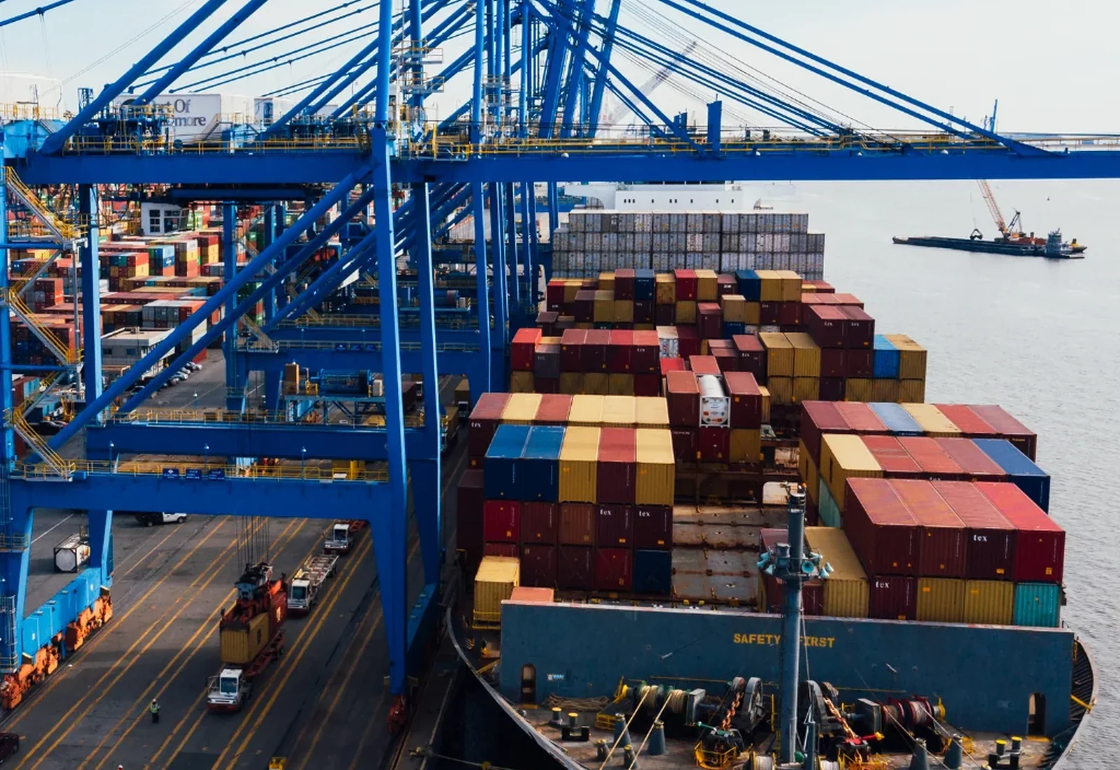 Port and container logistics operations